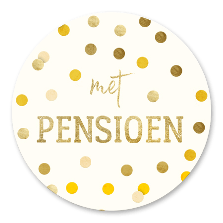 Met pensioen gouden confetti